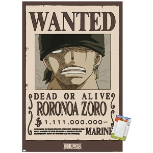 Trends International One Piece - Roronoa Zoro Wanted Poster Unframed Wall Poster Prints - 1 of 4