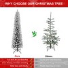Dexmalle 6FT Flocked Pencil Christmas Tree with 358 Snowy Tips - 4 of 4