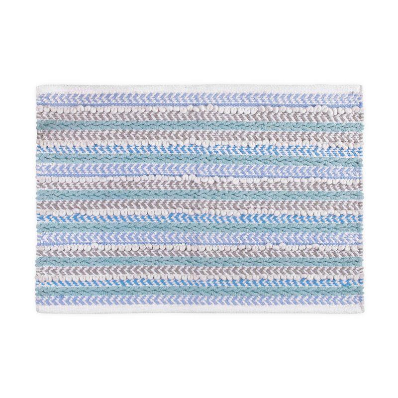 Striped Bath Rug Cool - Allure Home Creations, 1 of 6