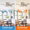 Parrot Uncle 48" Modern Industrial Nickel Flush Mount Ceiling Fan - 4 of 4