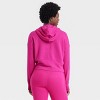Women's Ribbed Fleece Cropped Hooded Sweatshirt - All in Motion™ - image 4 of 4