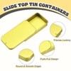 Unique Bargains Metal Anti-Oxidation Slide Top Rectangular Tin Containers 20 Pcs - 3 of 4