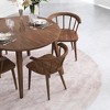 Vynxaria Brown Dining Chairs - Minimalist Mid-Century Set - 4 of 4