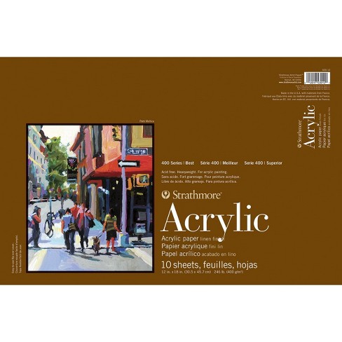 Strathmore 400 Series Acrylic Paper Pad 12 X 12 Inches 246 Lb 10 Sheets