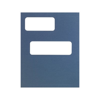 ComplyRight Double-Window Tax Presentation Folder Blue 50/Pack (FB01)