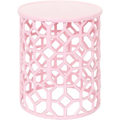 Fae Mosaic Top Round Side Table - Pink Champagne/gold - Safavieh. : Target