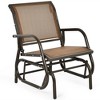 Costway 2PCS Patio Swing Glider Chair Single Rocking Chair Yard Outdoor Brown - 4 of 4
