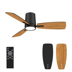 Aoibox 42 in. Low Profile Ceiling Fan with LED Light, Quiet DC Motor, 6 Speeds, 3 Color Temperatures, Remote Control - 1 of 4