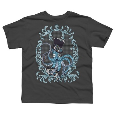 Boy's Design By Humans Steampunk Octopus By paviash T-Shirt