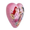 Disney Princesses Courage and Kindness Pink, Ariel and Tiana, Cinderella and Jasmine, Moana, and Snow White Heart Shaped Squishy Pillow - 2 of 4