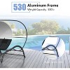 Outdoor Double Chaise Lounge Chair with Canopy,Portable Outdoor Chaise with Canopy ,for Shade Lightweight, Patio, Poolside, Backyard - 4 of 4