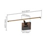 Rennnsan Emlith 23" W - 29" W Hardwired Liner Aluminum Modern Industrial LED Dimmable Wall Sconce Vanity Light in Black - 3 of 4