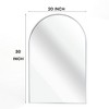 Lyngins 20x30 Arched Wall Mirror – 4mm HD Glass Bathroom Mirror, Anti-Rust Aluminum Bathroom Decor, Shatterproof Mirrors for Bathroom Sink - 3 of 4