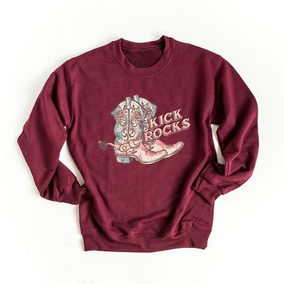 Simply Sage Market Women's Graphic Sweatshirt Kick Rocks Boots