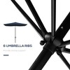 PAGED Rectangle Patio Umbrella Modern Market Umbrella with Push Button Tilt, Crank and 6 Ribs for Garden, Base Not Included - 4 of 4