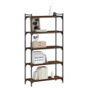 vidaXL Bookcase Brown oak Engineered Wood, Metal 60.6 in Height - 3 of 4