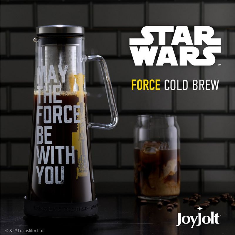 Star Wars Force Cold Brew Iced Coffee Maker - 32 oz Non-Slip Silicone Base Glass Pitcher, 4 of 8