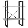 vidaXL 2-Tier Book Cabinet Concrete Gray 23.6 in.x11.8 in.x27.6 in. Engineered Wood - 2 of 4