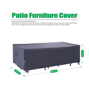 F&J Outdoors Premium Waterproof Outdoor Patio Rectangular Table Cover - Grey - 1 of 4