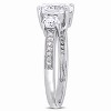 EVERLY JEWELRY  |   10K White Gold 0.07 CT Diamond TW And 3 CT TGW Created White Sapphire Fashion Ring - 2 of 4