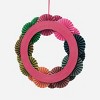 Chery Life Handcrafted Holiday Paper Blossom Wreath, Multicolor Festive Decor for Christmas - 4 of 4