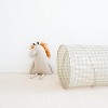 3 Sprouts Kids Recycled Fabric Play Tunnel - Gingham Beige - 3 of 4