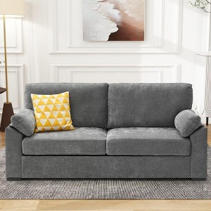 Loveseat Sofa Couch for Living Room, 80" Chenille Fabric Love Seats - 1 of 4