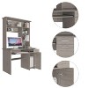 NicBex Home Office Desk 43.3" W Modern Computer Desk with 7 Open Shelves, Drawer, Cabinet and Wooden Frame for Office, Study, Living Room - 3 of 4
