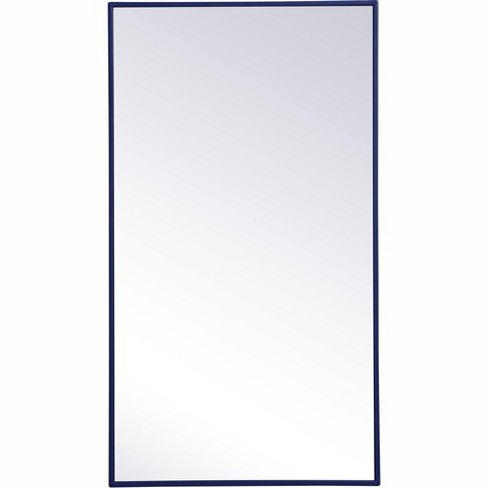 Elegant Lighting Metal frame rectangle mirror 20 inch x 36 inch in Blue - image 1 of 4