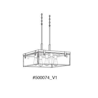 Glayse Brushed Nickel 5-Light Pendant with Beveled Glass Shade