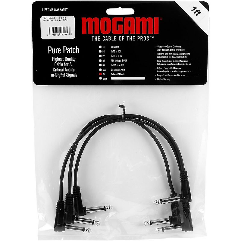 Mogami Pure Patch Pedal/Effects Cables 3-Pack, 2 of 3