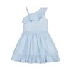 Hope & Henry Girls' Linen One Shoulder Flounce Dress with Ruffle Hem, Infant - 3 of 4