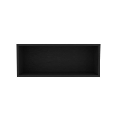 GlasFlength Kitchen Storage Kitchen Wall Cabinet Open Shelves Cabinet Rectangular Storage Cupboard for Kitchen, Black, 30"*12.5"*12"