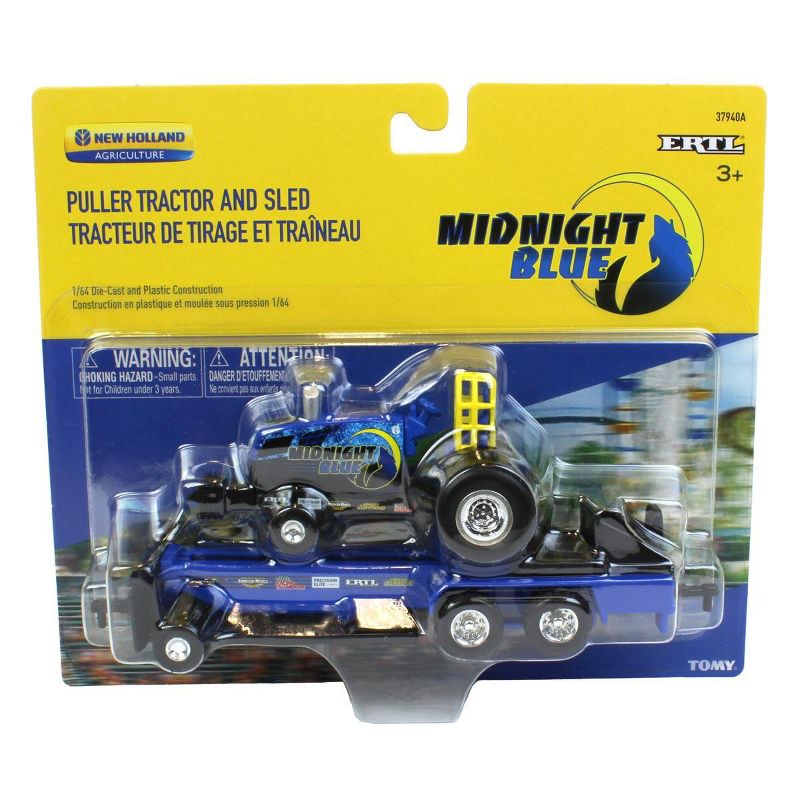 1/64 New Holland "Midnight Blue" Pulling Tractor with Pulling Sled, 37940-2, 5 of 7