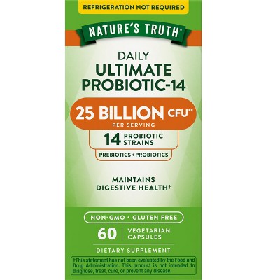 Nature's Truth Probiotics For Men and Women | 25 Billion CFU | 60 Capsules