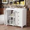 Whisen 36" Bathroom Storage Cabinet Bathroom Vanity with Two Soft Close Doors, Adjustable Shelves and Three Drawers - 2 of 4
