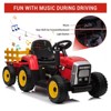 12V Kids Ride On Tractor Battery Powered Electric Tractor w/ Trailer Toddlers，Remote Control, 2+1 Gear Shift, EVA Treaded Tires, LED Lights, MP3, USB - 2 of 4