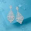 Ross-Simons 2.00 ct. t.w. Diamond Scrollwork Drop Earrings in Sterling Silver - 3 of 4