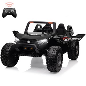 Ride On Car for Kids, 24V 2 Seater, 4WD Utv Electric Cars with Remote Control, More Foldable Seat, Music, Light - 1 of 4