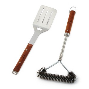 BergHOFF 2Pc Stainless Steel BBQ Brush and Turner Set - 1 of 4