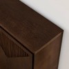 Mid Century Modern V-Shape Fluted Sideboard Cabinet with Storage & 2 Outlet Holes, Narrow Buffet Cabinet for Living Room, Entryway - 4 of 4