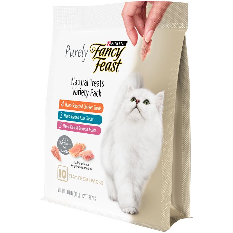 Purina Fancy Feast Purely Seafood Meaty Cat Treats - 1.06oz/10ct Variety Pack, 6 of 8