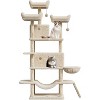 68.5-Inch Large Cat Tree for Indoor Cats, Heavy Duty Multi-Level Cat Tower, Plush Perches, Sisal Scratching Posts, Hammocks, Basket & Dangling Toys - 4 of 4