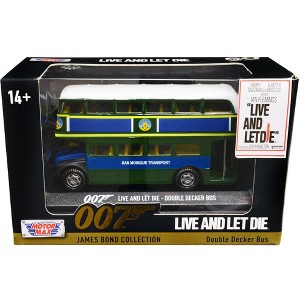 Double Decker Bus "San Monique Transport" James Bond 007 "Live and Let Die" (1973) Movie Diecast Model Car by Motormax - 1 of 3