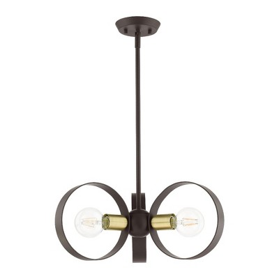Modesto 19" Bronze 3-Light Mid-Century Modern Chandelier