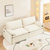 81.1'' Chenille Deep Seat 4-Seat Convertible Sleeper Sofa Bed with Storage and USB Port - 4 of 4