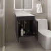 SEVOBAL Bathroom Vanities 45in Bathroom Vanities with Two Drawers and Open Shelf for Bathroom Storage, Black, 24.81"*22.84"*11.82" - 2 of 4