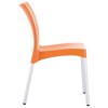 Vita Resin Outdoor Patio Dining Chair in Orange - Set of 2 - Compamia - 3 of 4