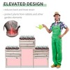 NAYSAYE 4 Piece Raised Garden Bed Wooden Elevated Planter Box Kit with Bed Liner for Flowers and Vegetables, Natural Wood, 19.8"*11.8"*23.5" - 4 of 4