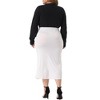 Agnes Orinda Women's Plus Size Long Sleeve Open Front Ribbed Soft Knit Crop Cardigan - 4 of 4